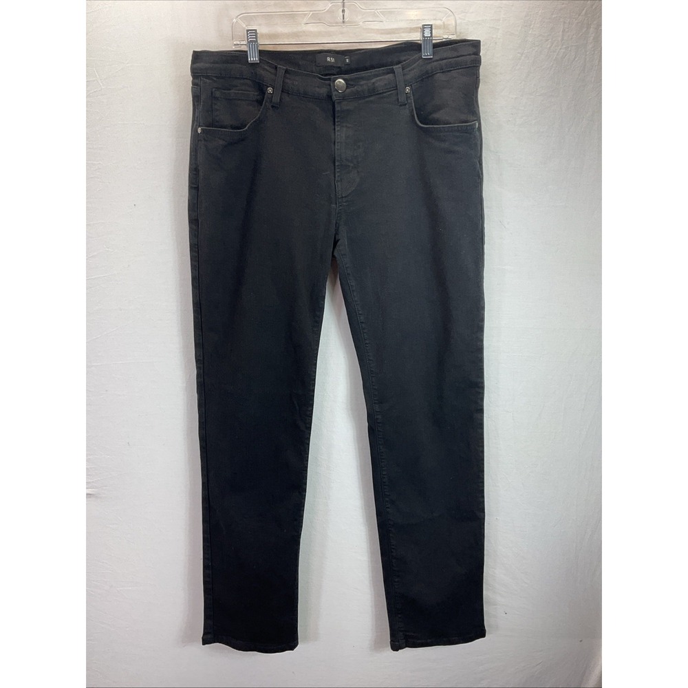 RYE 51 Men's Jeans 40 x 34 Onyx Black Stretch Denim Pants Made in Turkey R 51